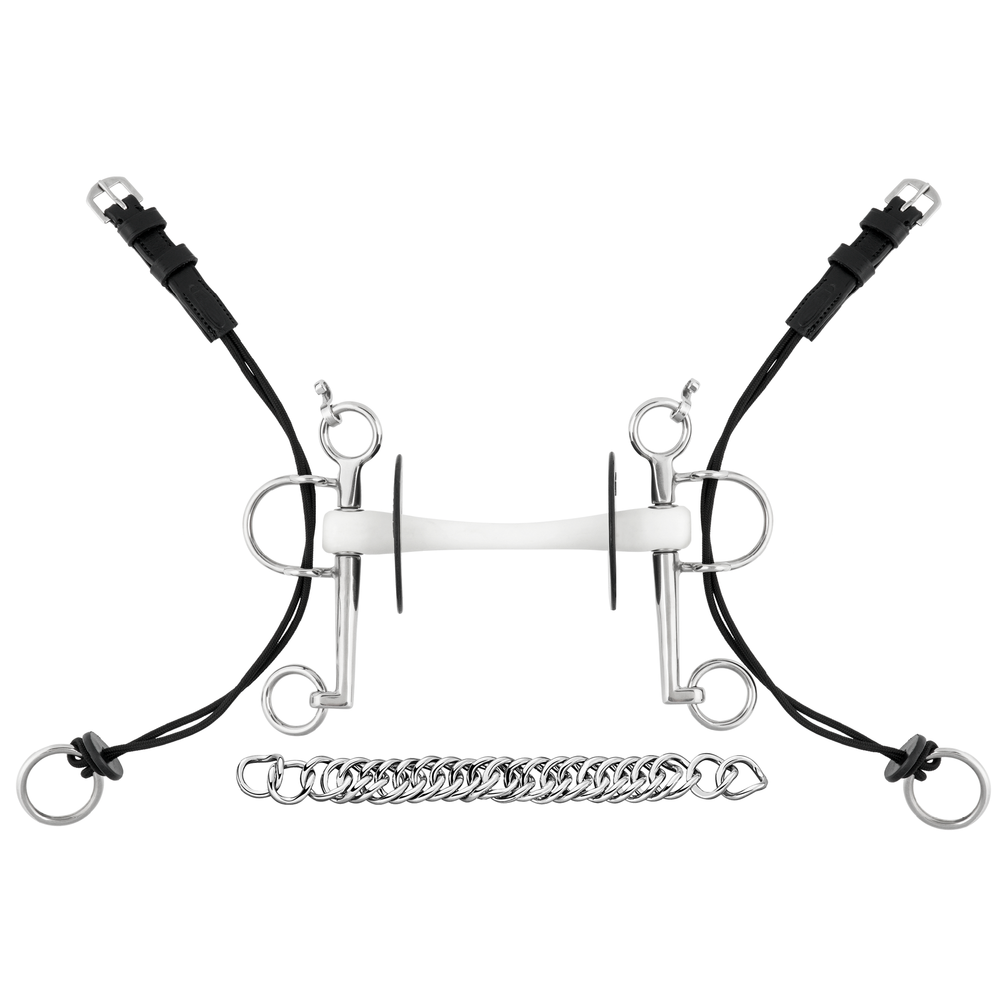 NATHE Gag Pelham Bit - Flexible Mullen Mouth and Long Cheeks