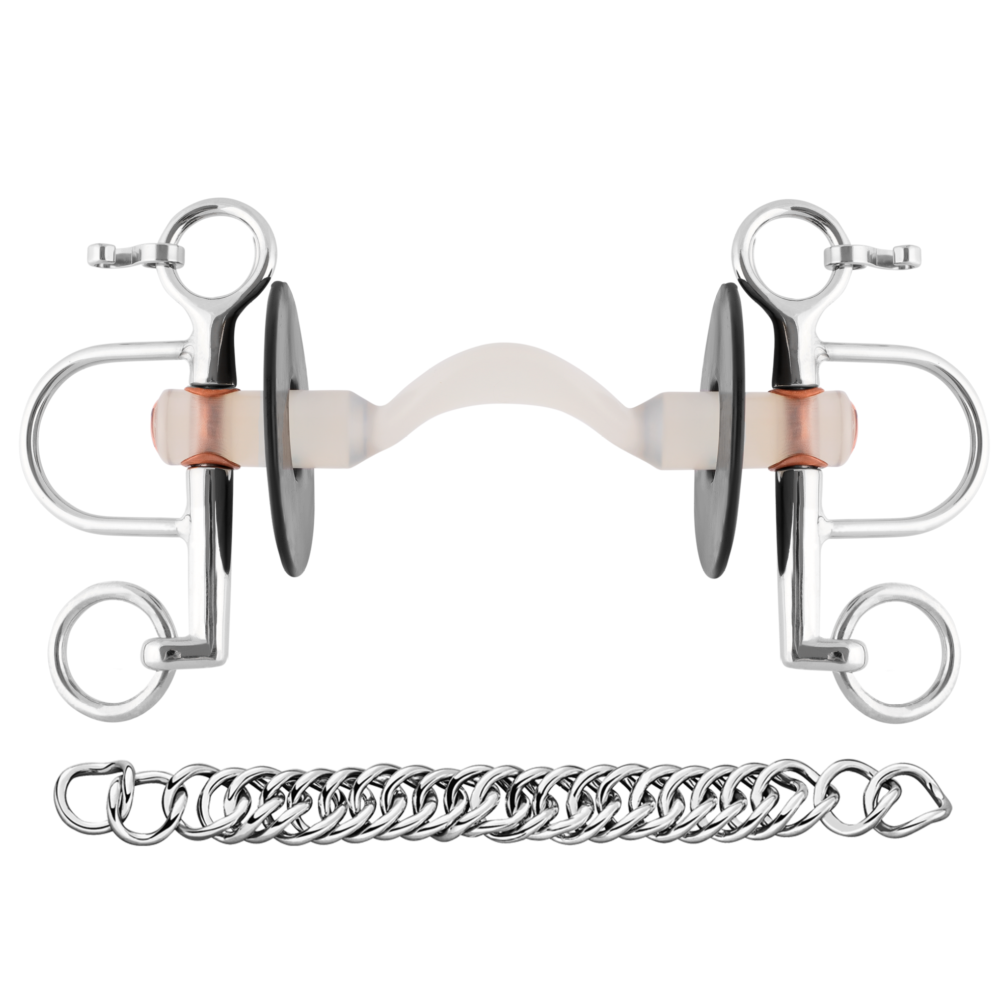 NATHE Pelham Bit - Hard Mullen Mouth with Port