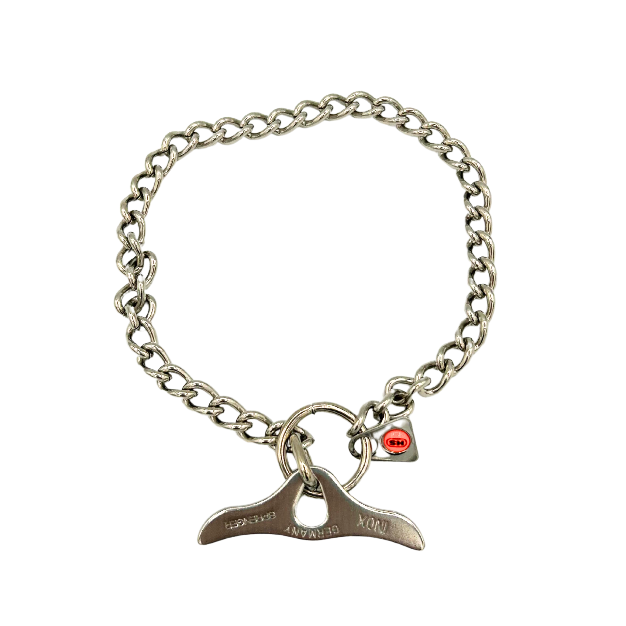 Round Chain Link Collar with Toggle - (Stainless Steel) - 2.5mm Wire Gauge