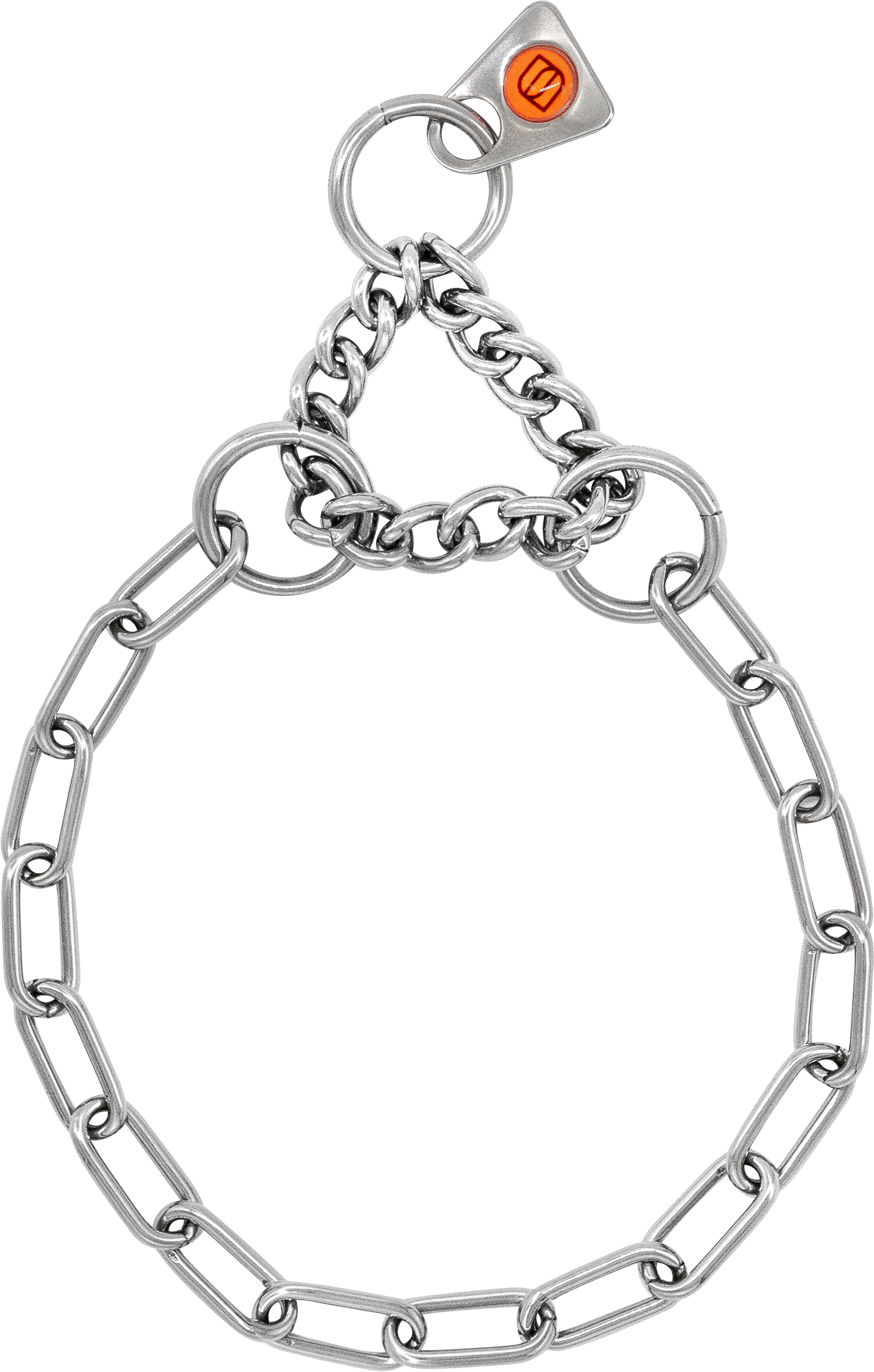 Long Link Chain Collar with Assembly Chain - Stainless Steel, 2mm Wire Gauge