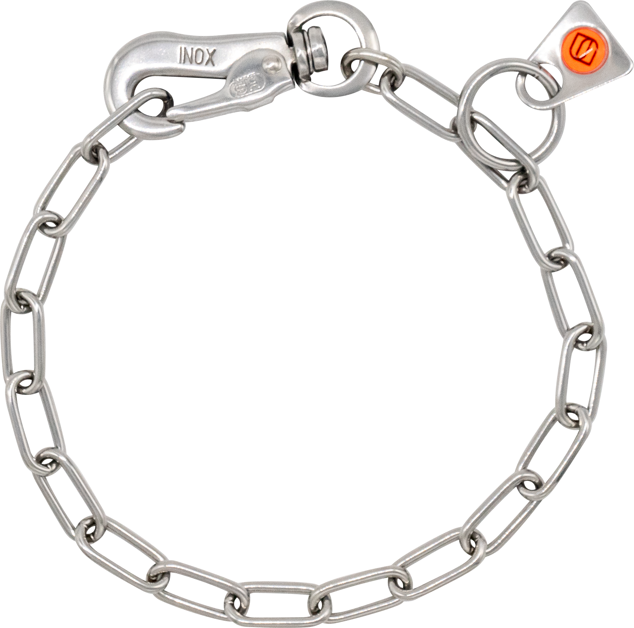 Adjustable Chain Collar with SPRENGER Hook - Stainless Steel, 2mm Wire Gauge