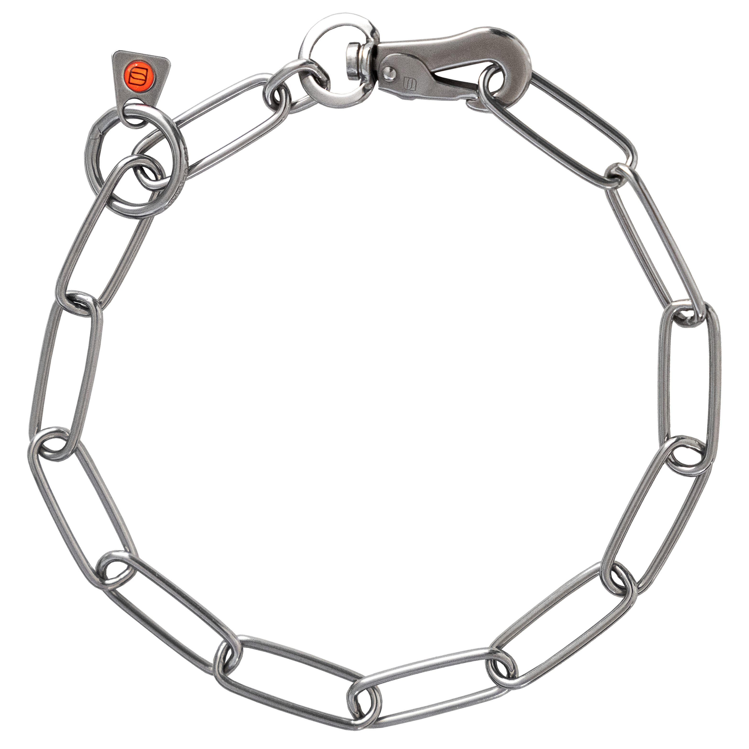 Long Link Chain Collar with SPRENGER Hook - 3mm Wire Gauge