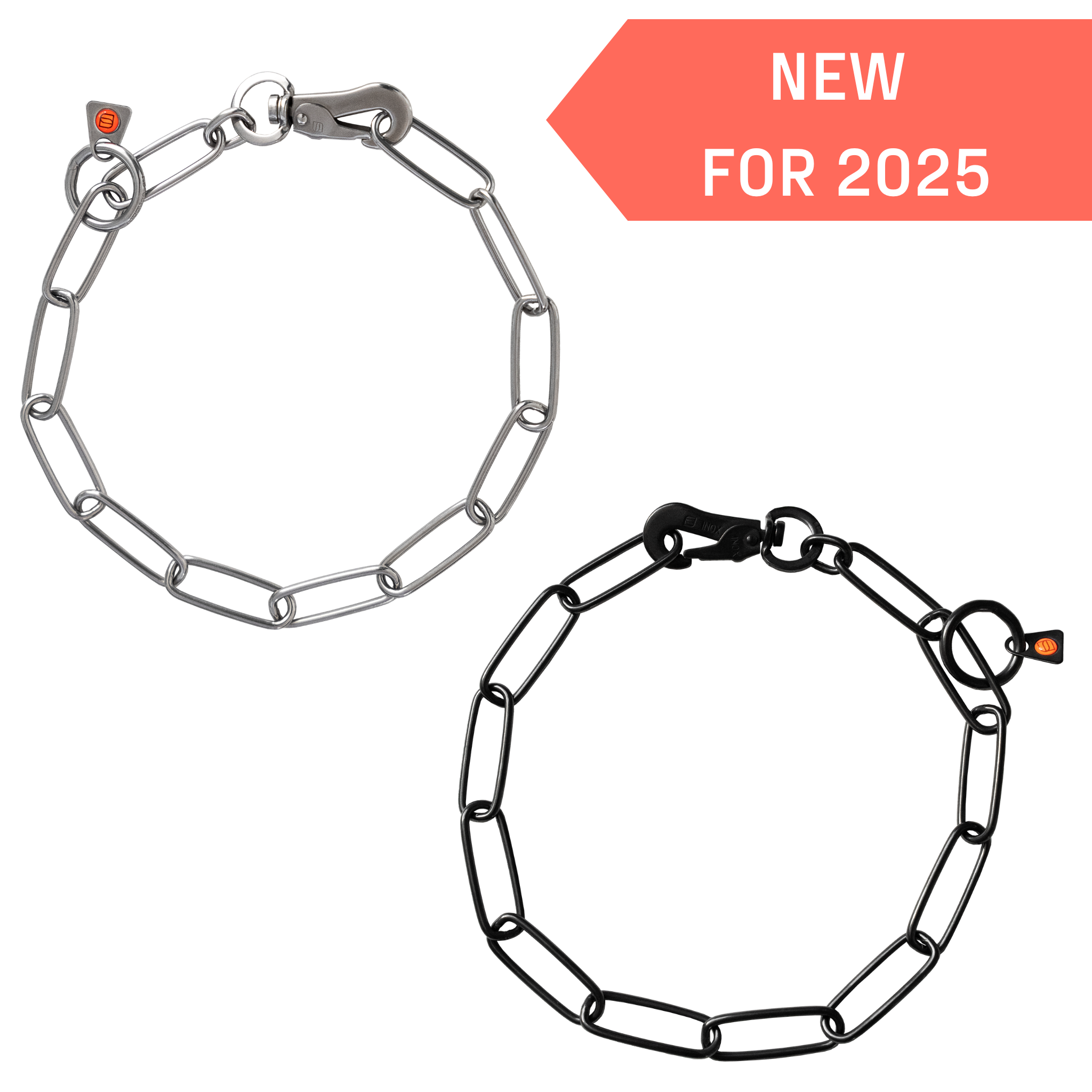 Long Link Chain Collar with SPRENGER Hook - 3mm Wire Gauge