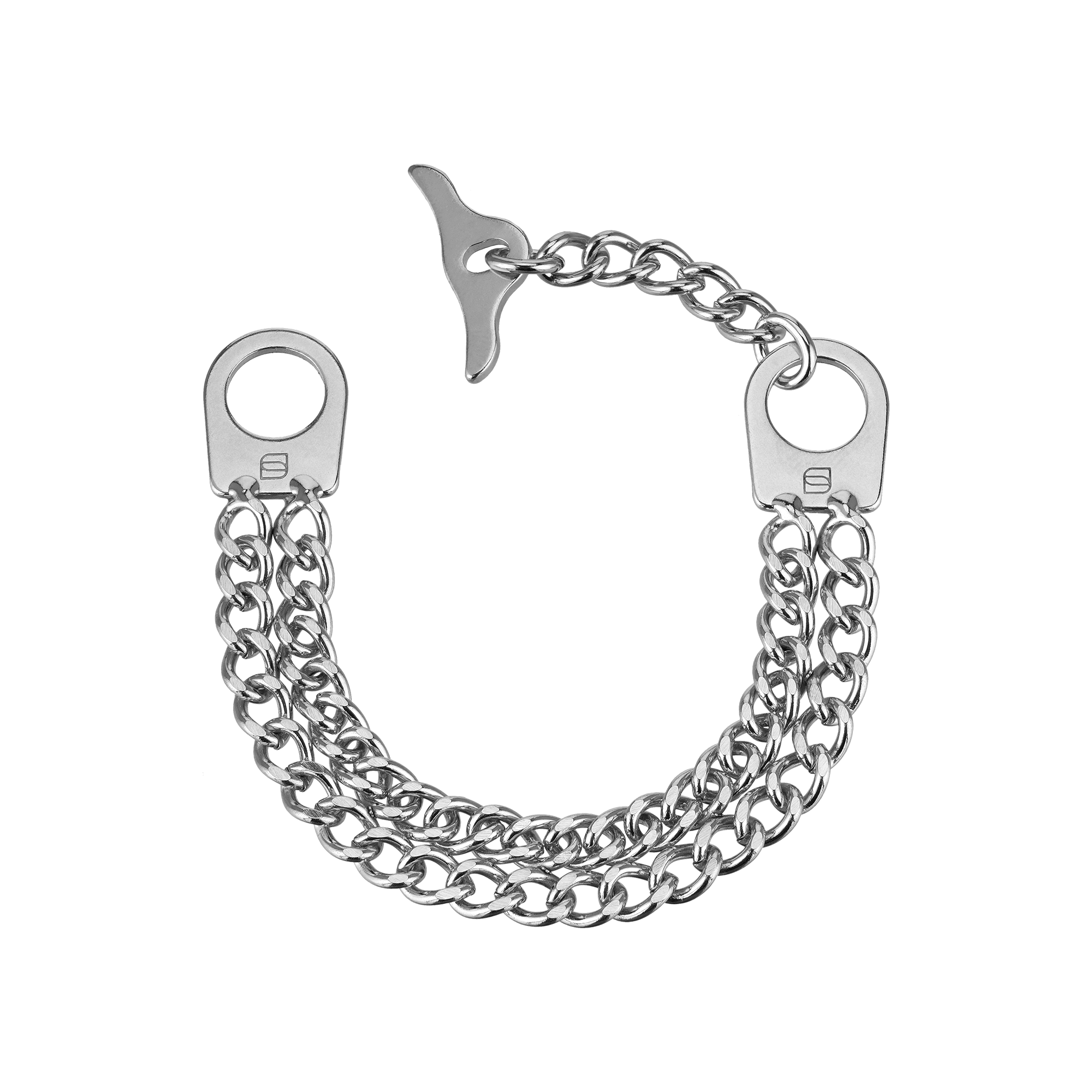 Womens Twin Row Chain Bracelet