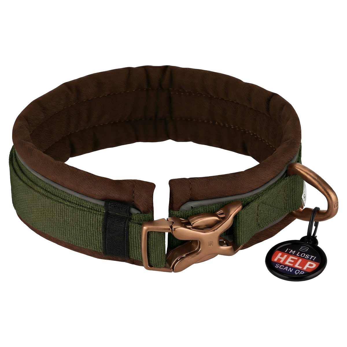 Padded Dog Collar Brown