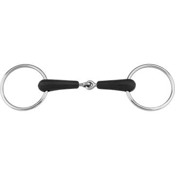 Soft Rubber Loose Ring Snaffle Bit - Single Jointed