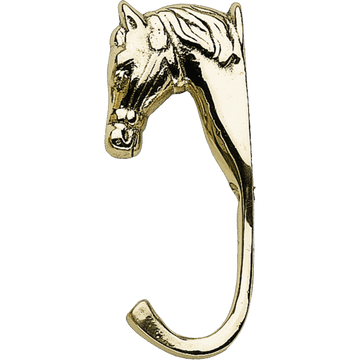Brass-polished Horse Head Hanger