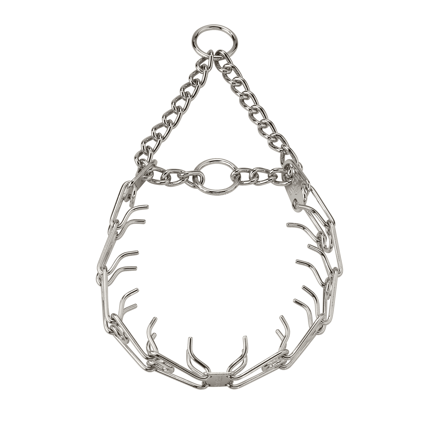 ULTRA-PLUS Training Collar with Center-Plate & Assembly Chain - Steel Nickel-Plated