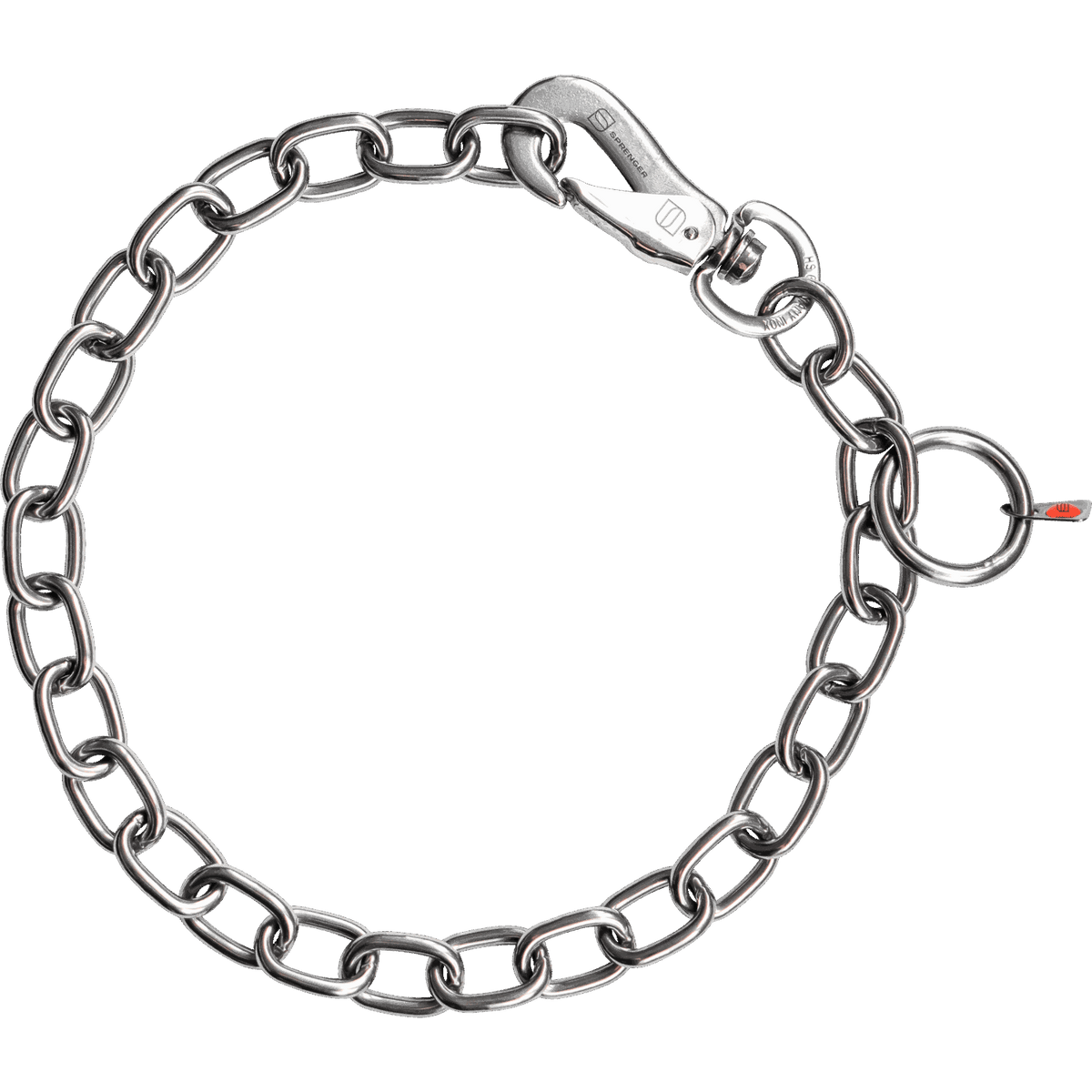 Medium Chain Link Collar with SPRENGER Hook - 4mm