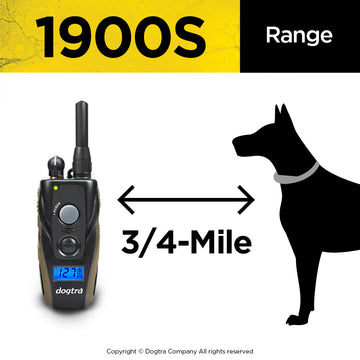 DOGTRA 1900S E Collar Remote Training System (High output with 3/4 mile range)