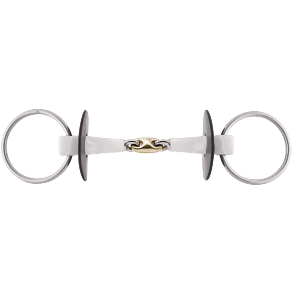 NATHE Double-Jointed Loose Ring Bit with Sensogan Middle Link NATHE Double-Jointed Loose Ring Bit with Sensogan Middle Link