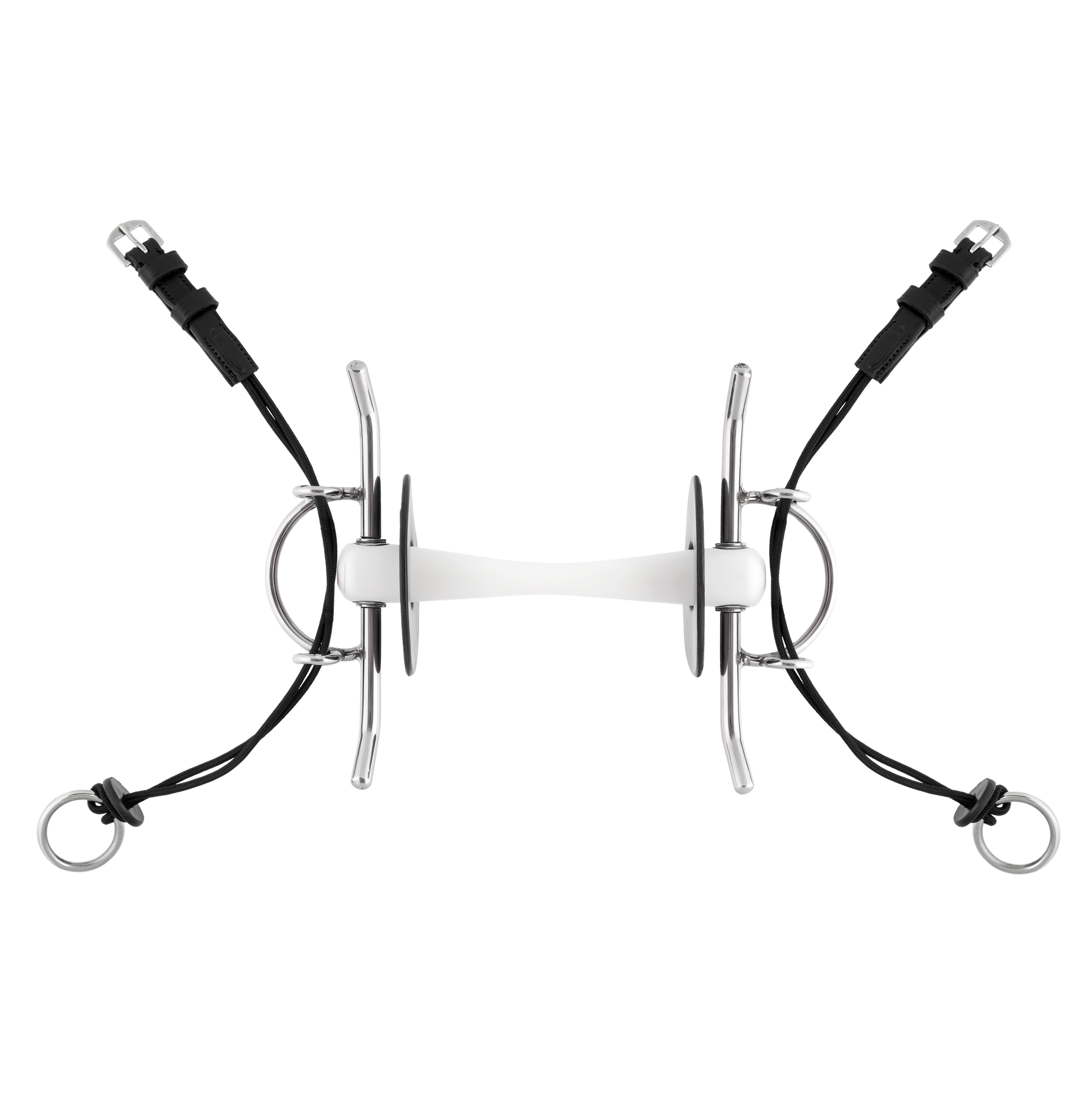 NATHE Full Cheek Gag Bit - Flexible Mullen Mouth and HS Gag Straps