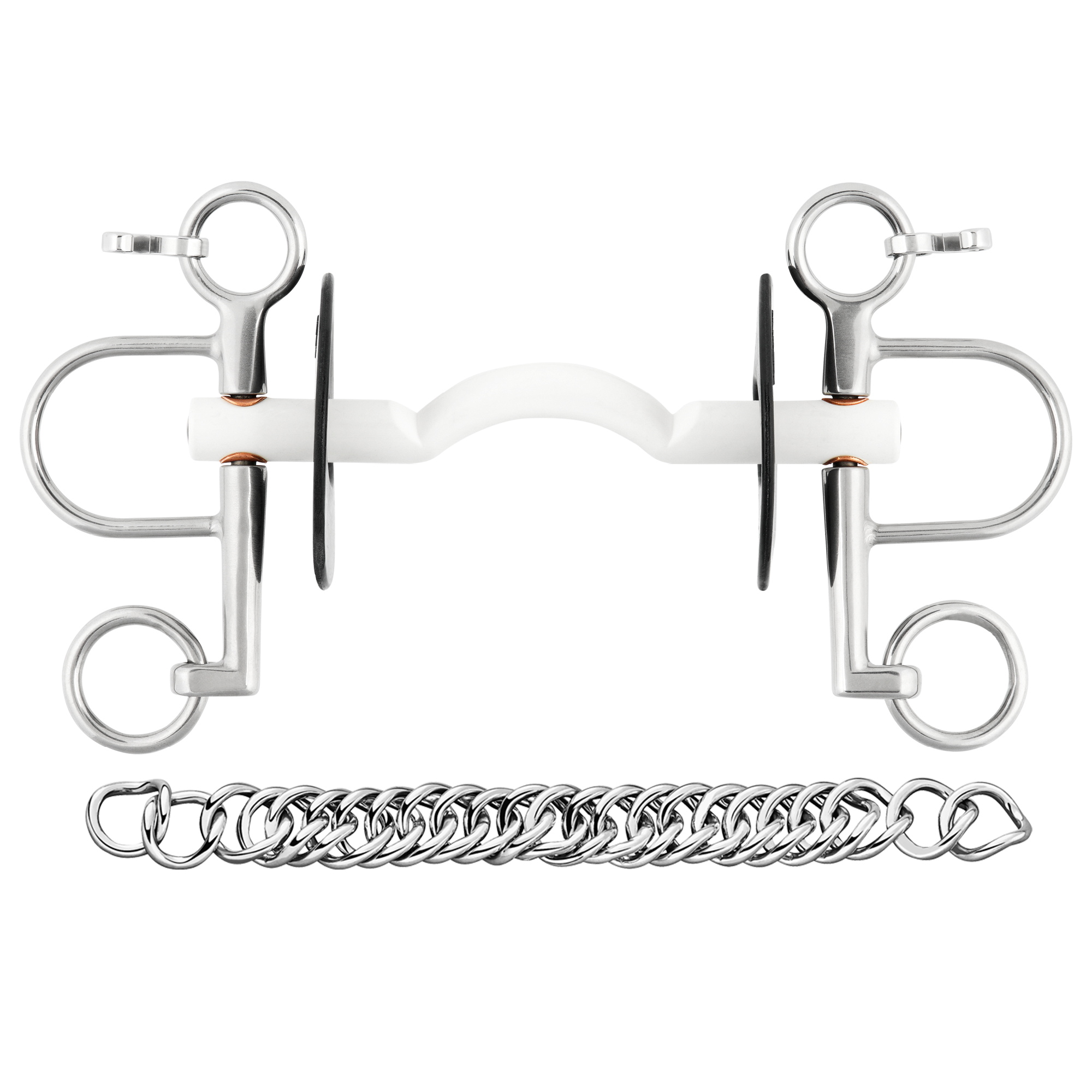 NATHE Pelham Bit - Soft Mullen Mouth with Port