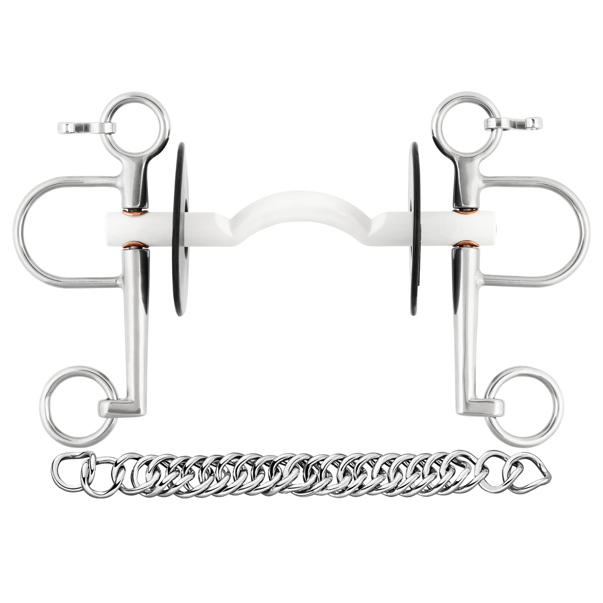 NATHE Pelham Bit - Soft Mullen Mouth with Port