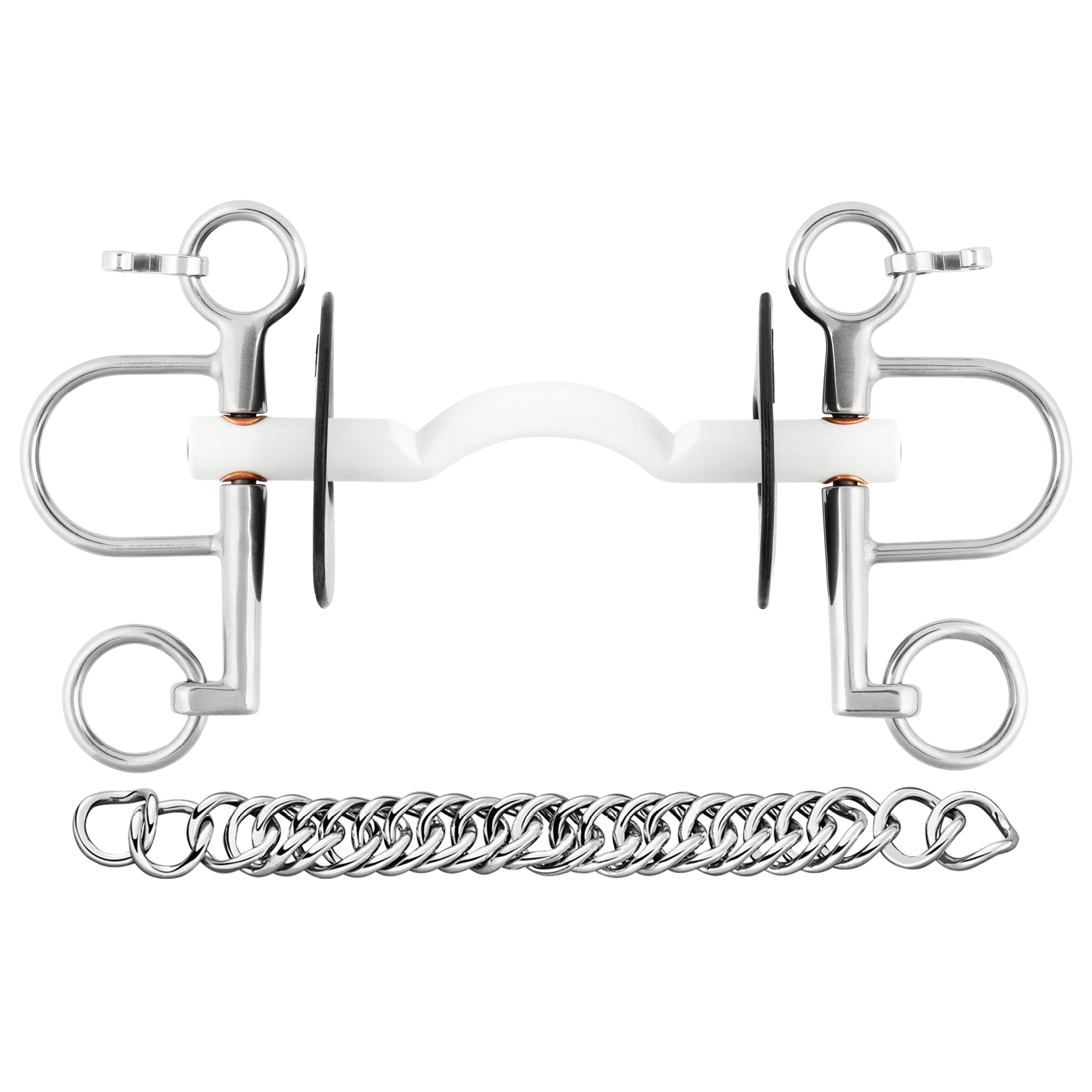 NATHE Pelham Bit - Hard Mullen Mouth with Port & Short Cheeks