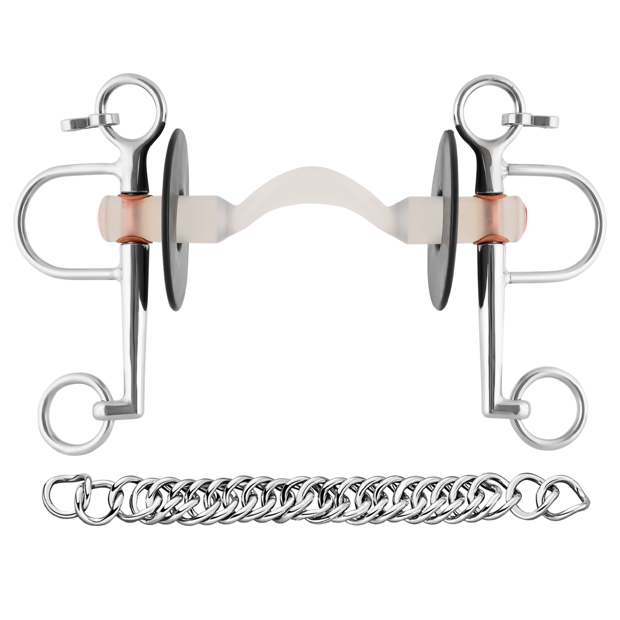 NATHE Pelham Bit - Hard Mullen Mouth with Port