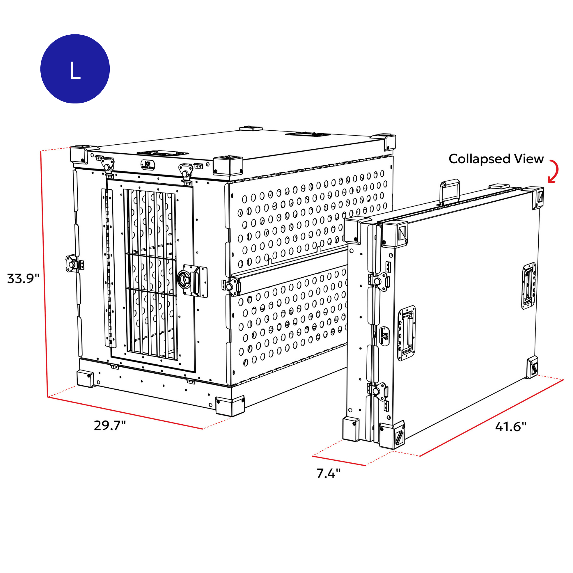 K9 Kennel Boss Heavy Duty Collapsible Dog Crate