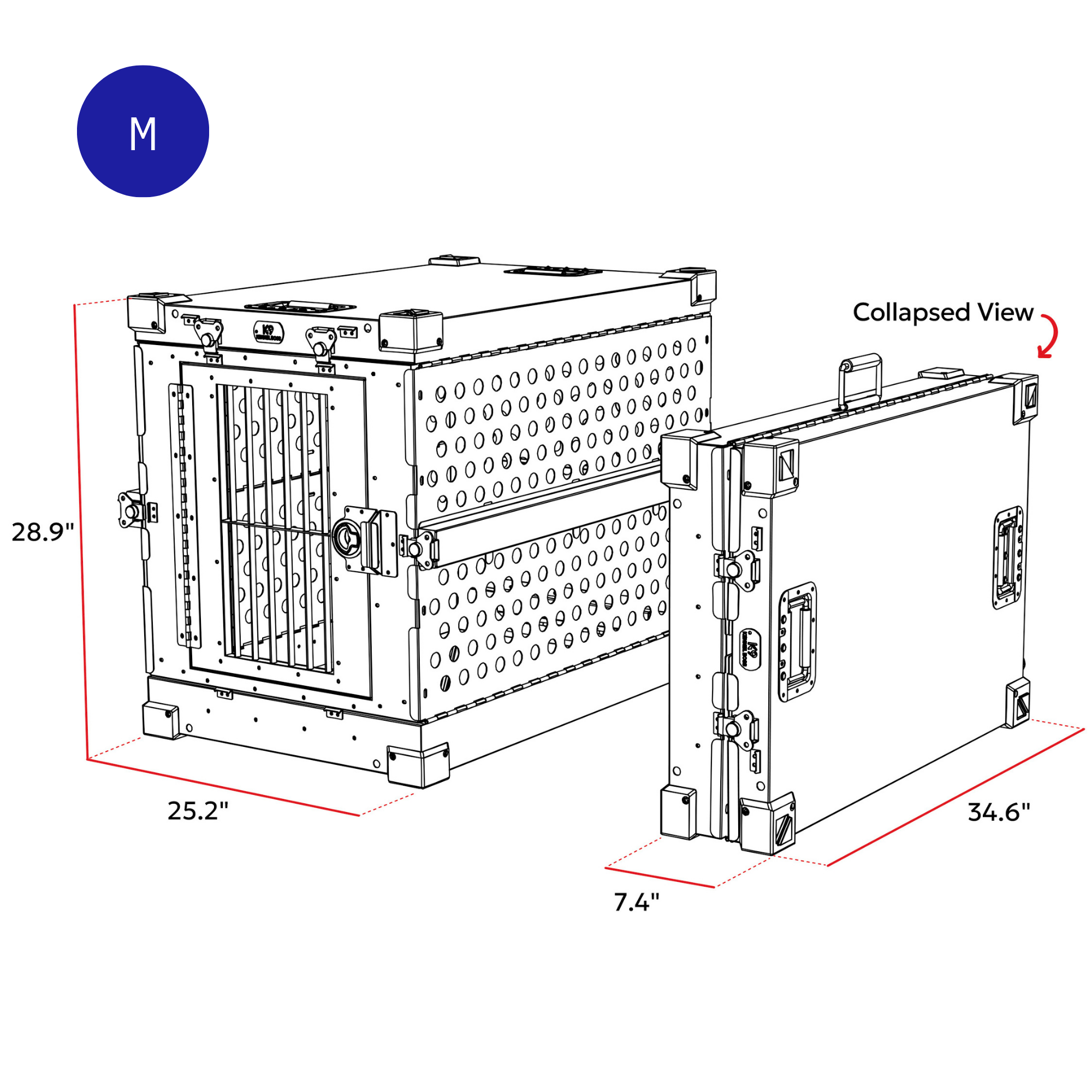 K9 Kennel Boss Heavy Duty Collapsible Dog Crate