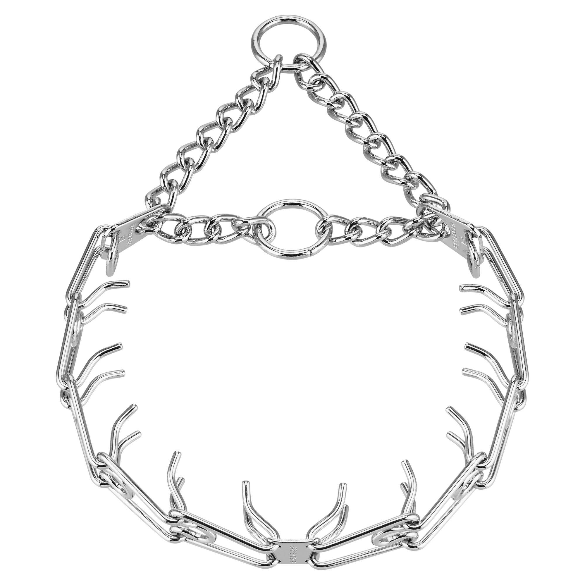 ULTRA-PLUS Training Collar with Center-Plate & Assembly Chain - Steel Chrome-Plated