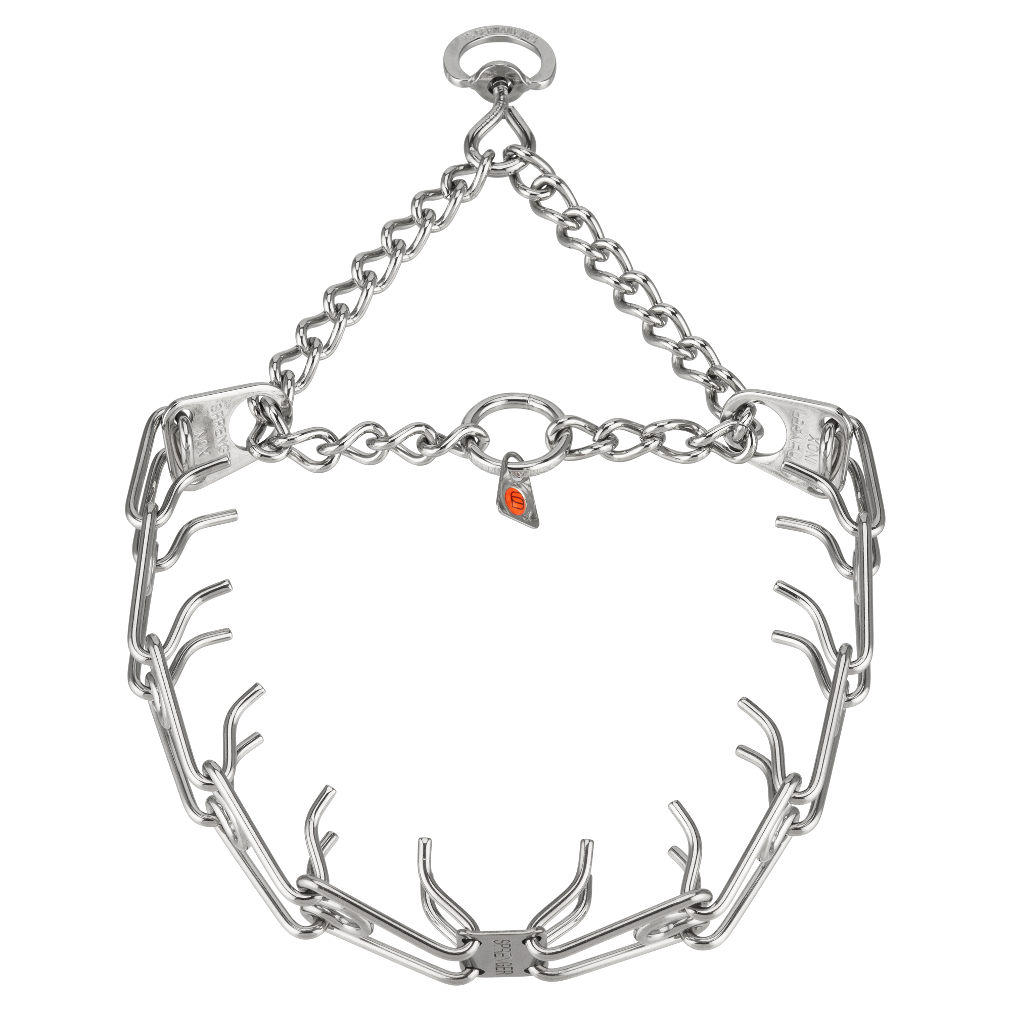 ULTRA-PLUS Training Collar with Center-Plate & Assembly Chain (Stainless Steel) - 1 Ring & Swivel