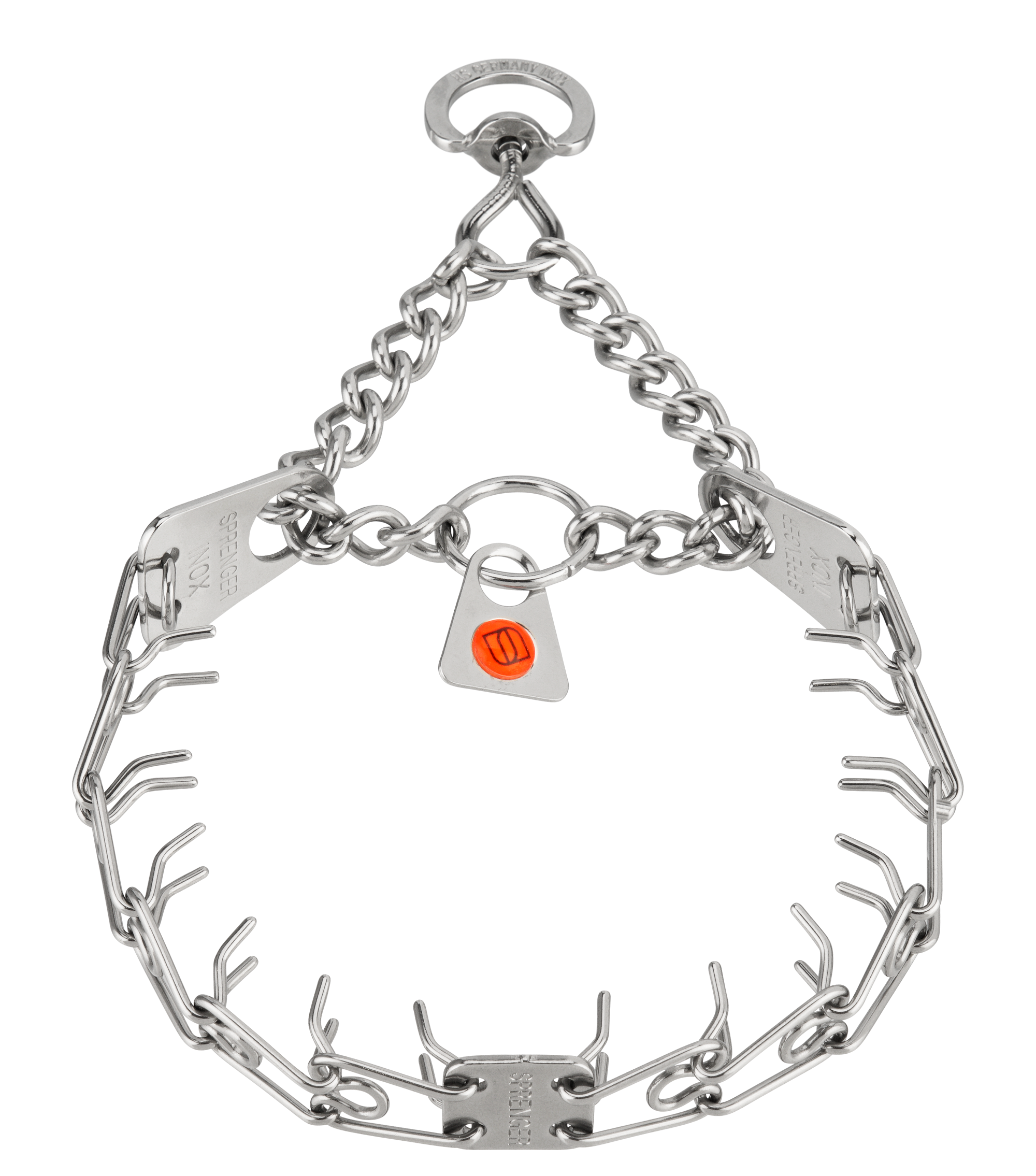 Micro-Plus Training Collar with Center-Plate & Assembly Chain (Stainless Steel) with Swivel - 1.5mm Wire Gauge