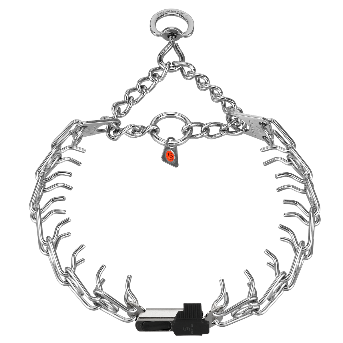 ULTRA-PLUS Training Prong Collar with ClicLock, Assembly Chain, and Sw