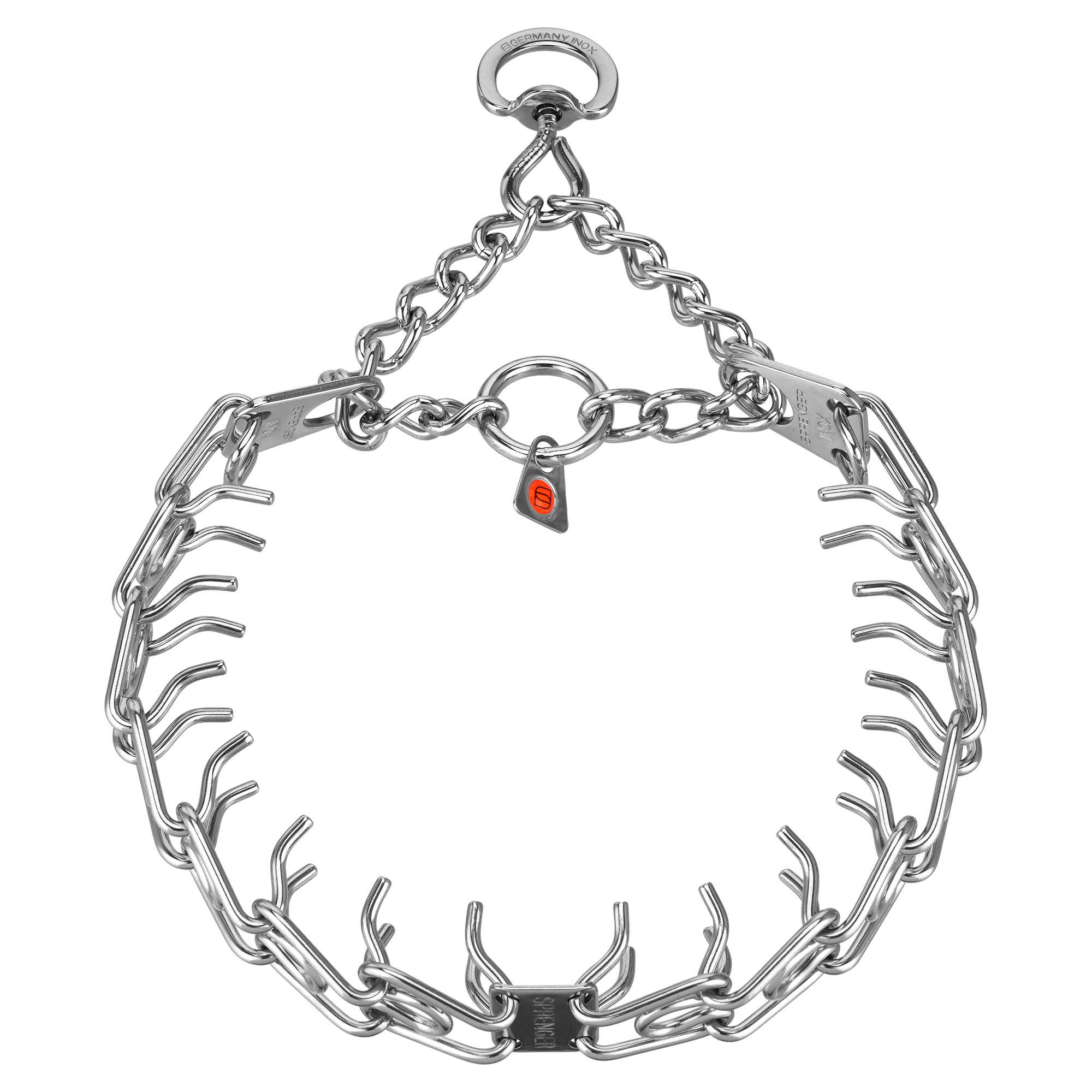 ULTRA-PLUS Training Prong Collar With Center-Plate, Assembly Chain, Sw