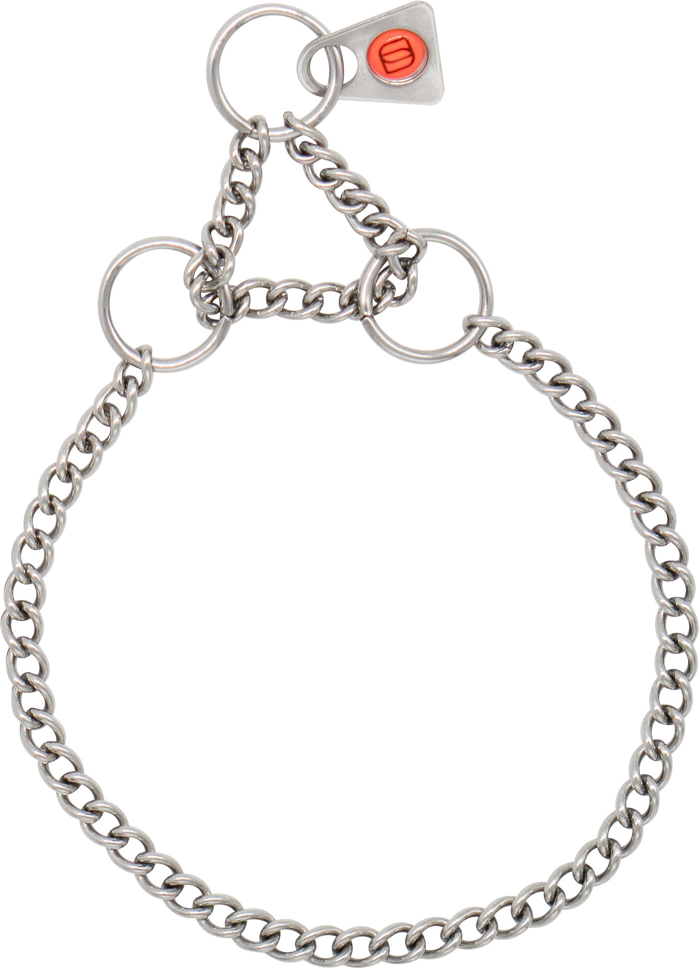 Round Link Chain Collar with Assembly Chain - Stainless Steel, 1.5mm Wire Gauge