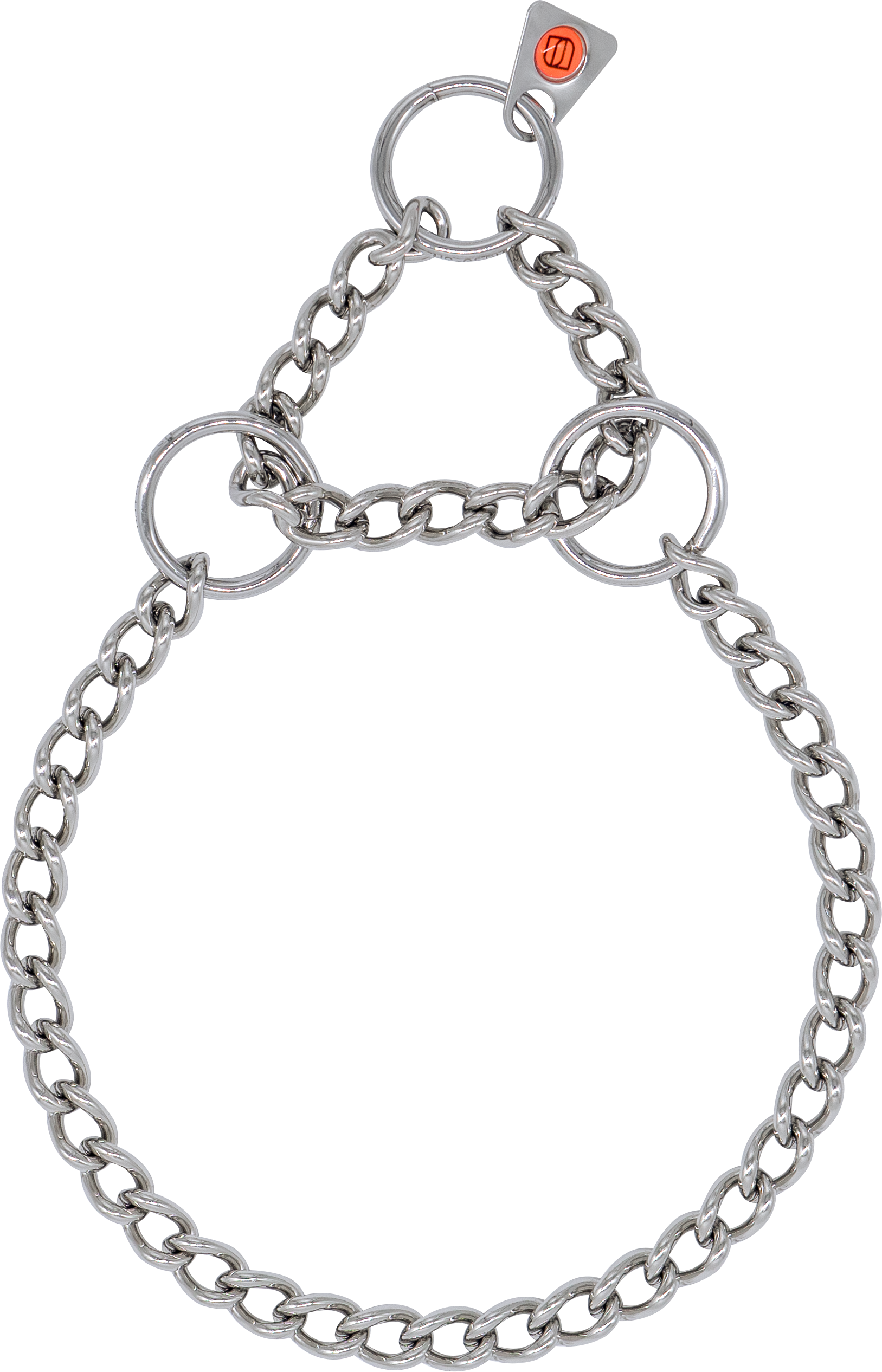 Round Chain Link Collar with Assembly Chain - Stainless Steel, 2.0mm Wire Gauge