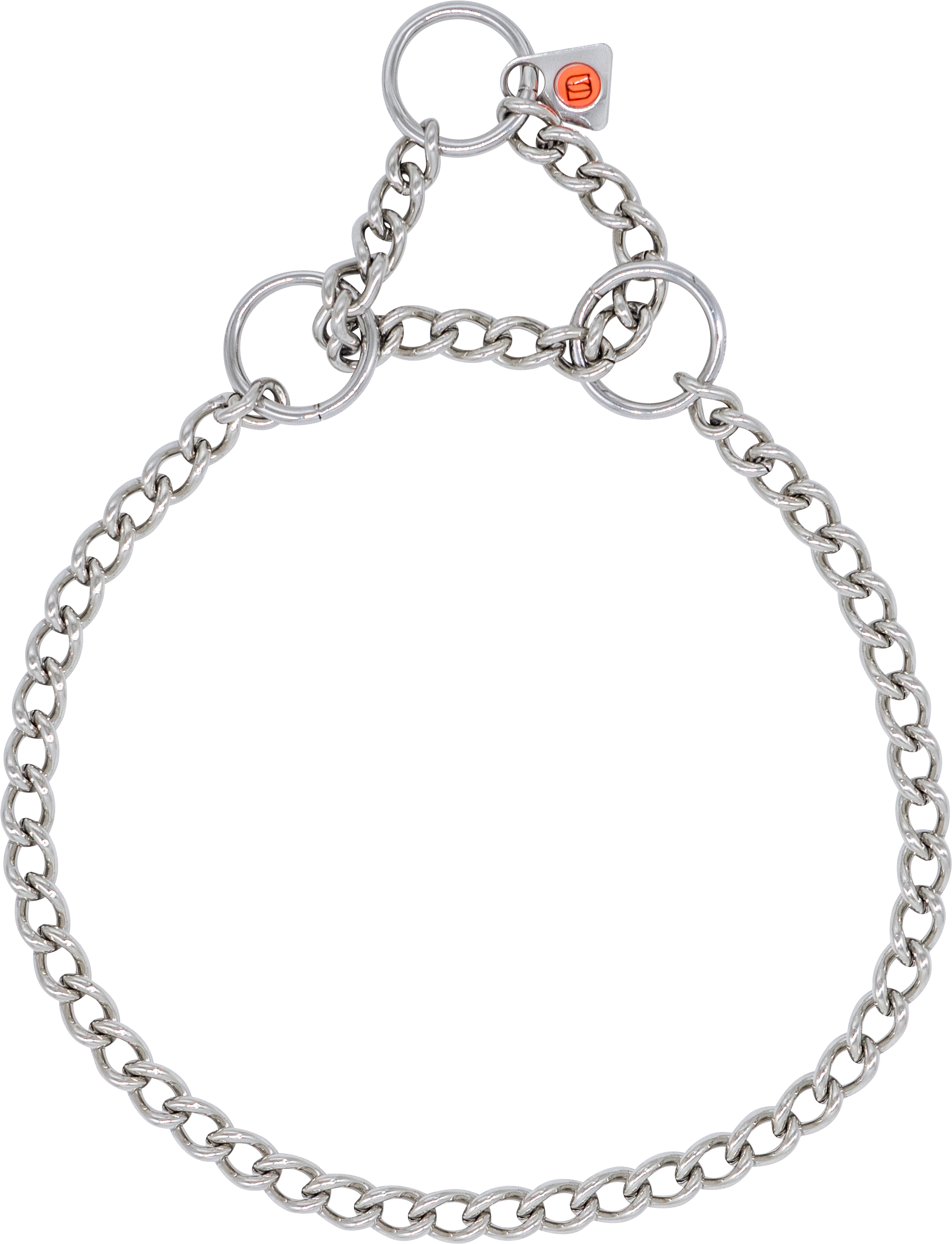 Round Link Chain Collar with Assembly Chain - Stainless Steel, 2.5mm Wire Gauge