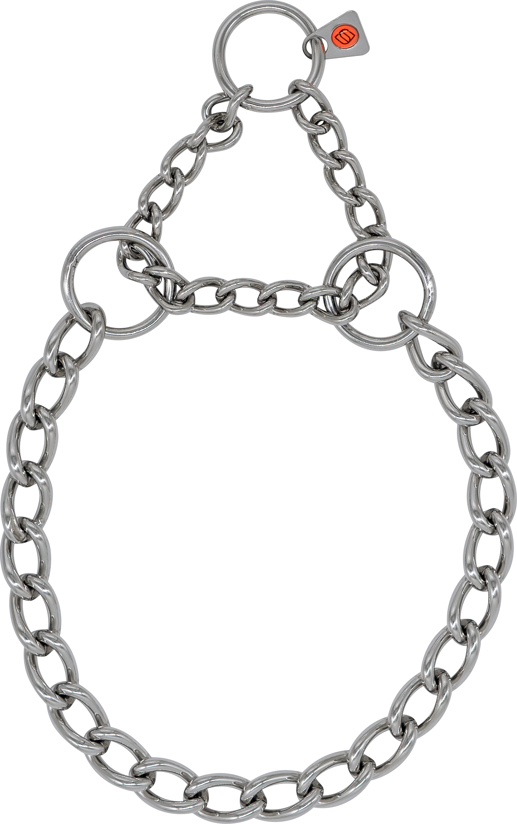 Short Link Chain Collar with Assembly Chain- Stainless Steel, 4.0mm Wire Gauge