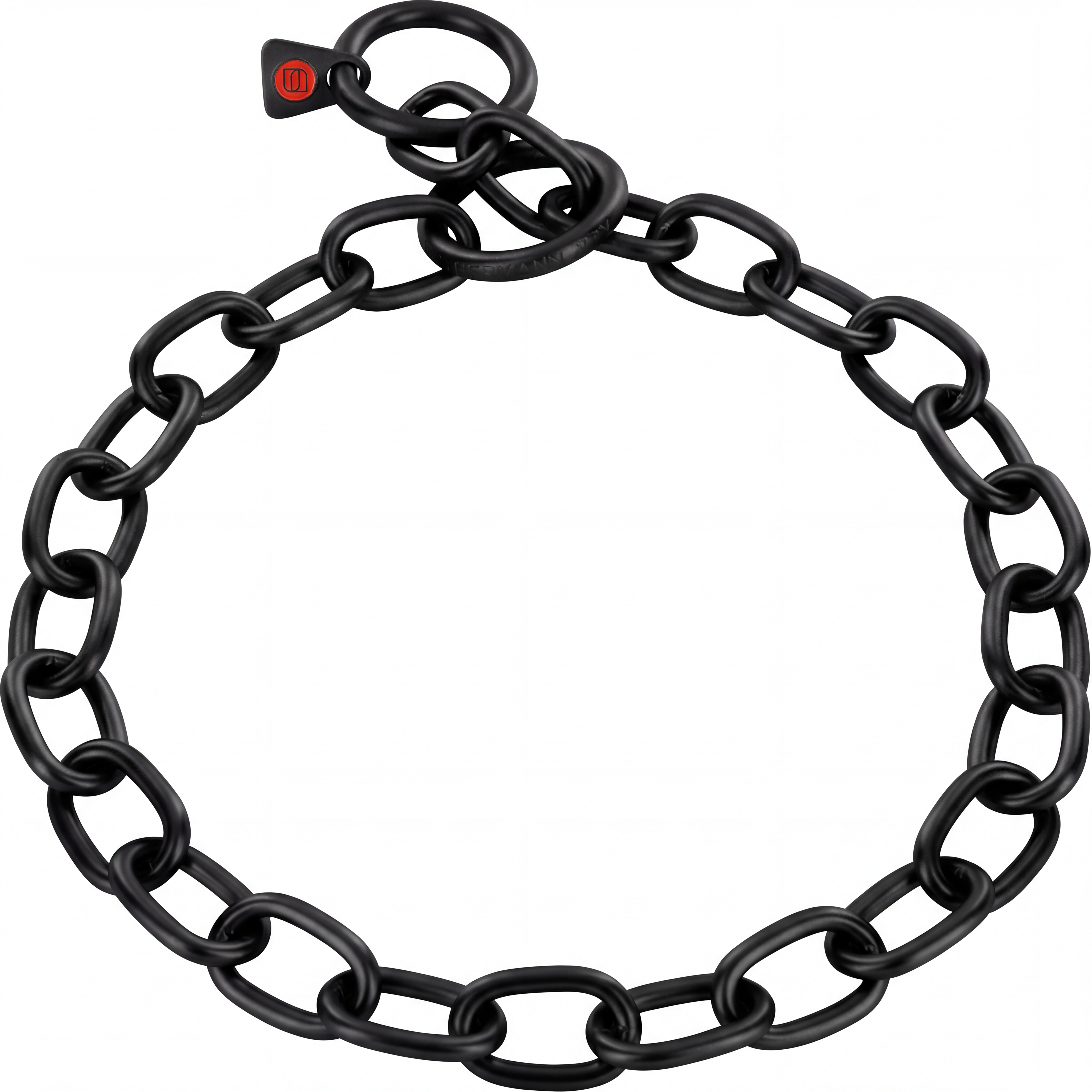 Extra Strong Chain Collar - 4mm Stainless Steel Black