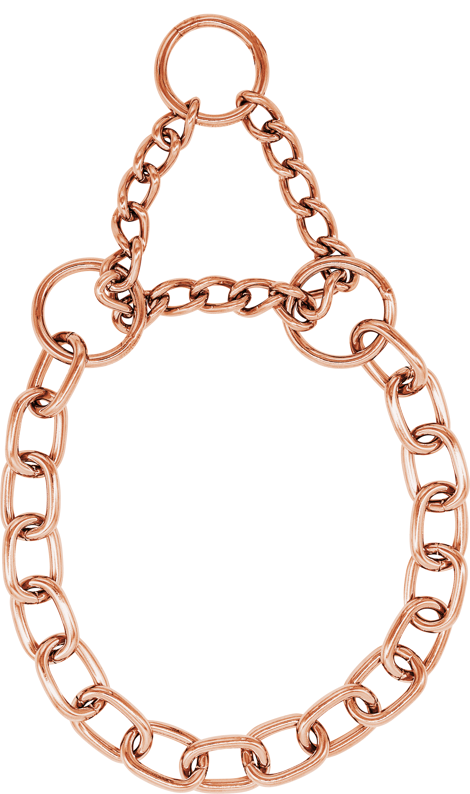 Medium Link Chain Collar with Limited Traction - Curogan, 4.0mm Wire Gauge