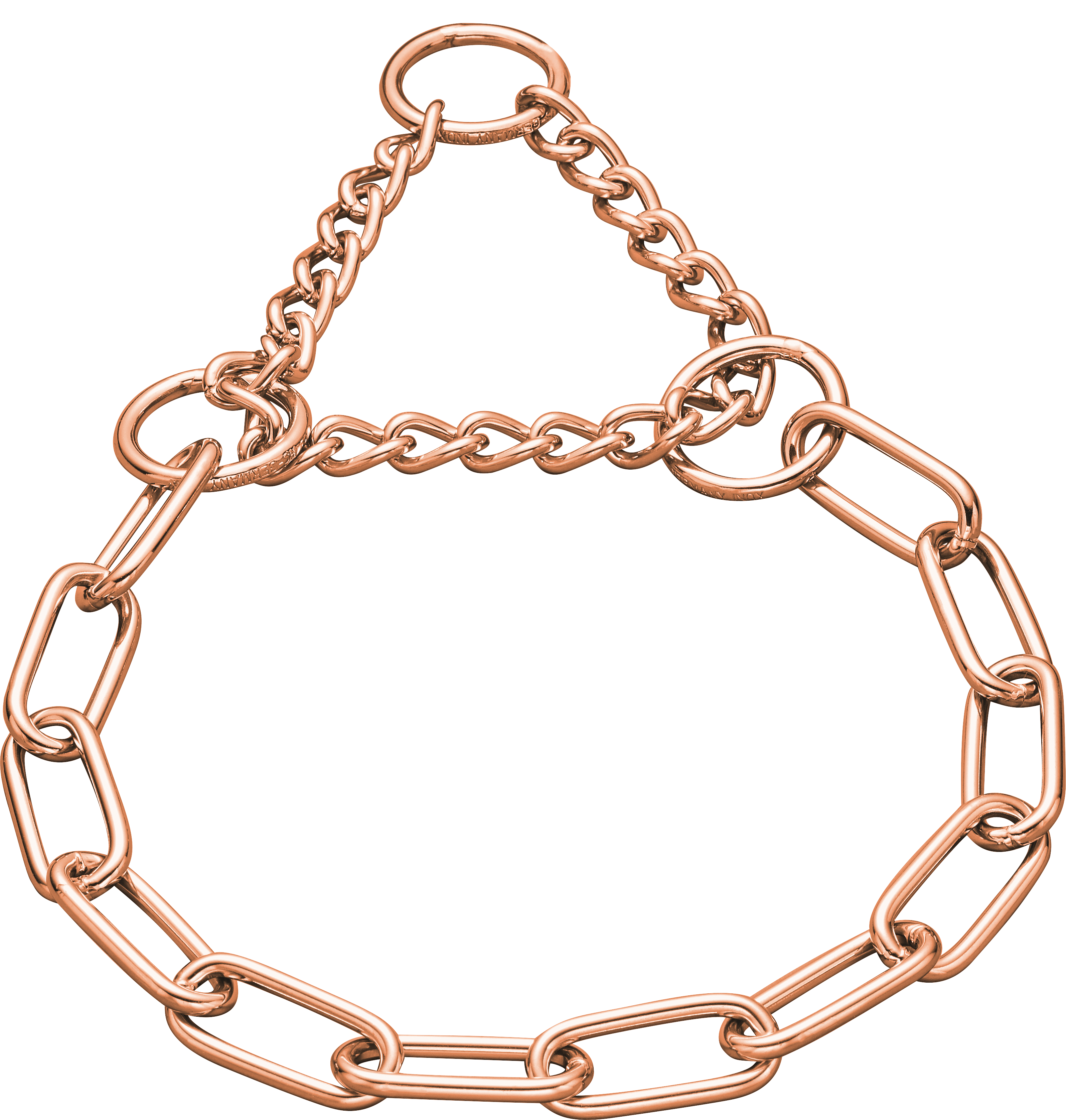 Long Link Chain Collar with Assembly Chain - Curogan, 4.0mm Wire Gauge