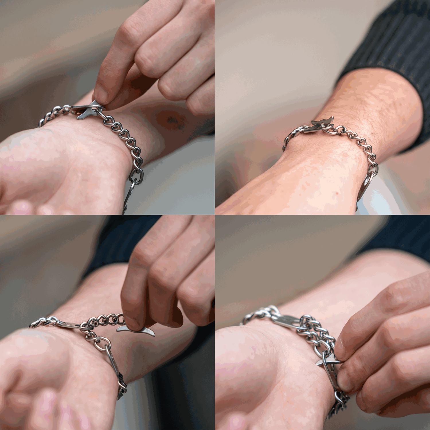 Twin Row Chain Bracelets (Unisex)