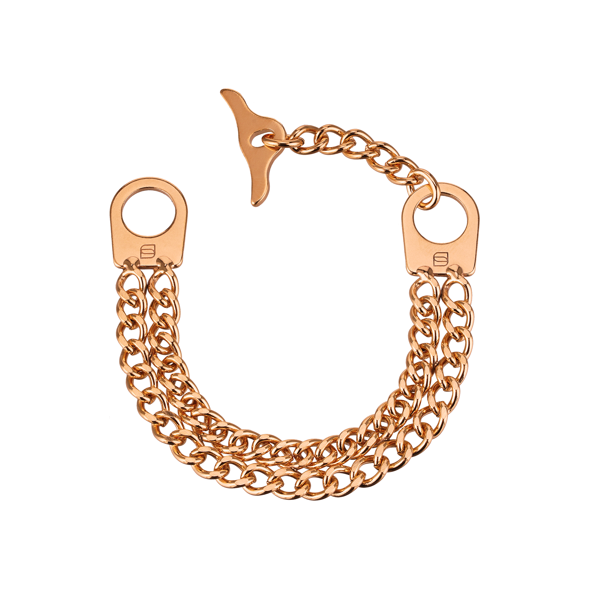 Womens Twin Row Chain Bracelet