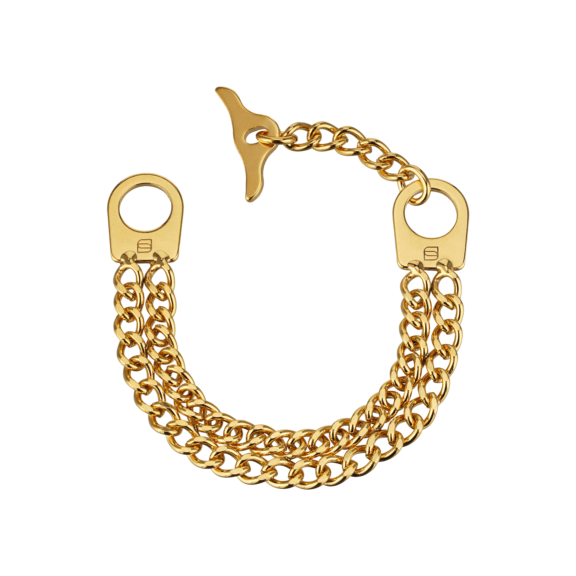 Womens Twin Row Chain Bracelet