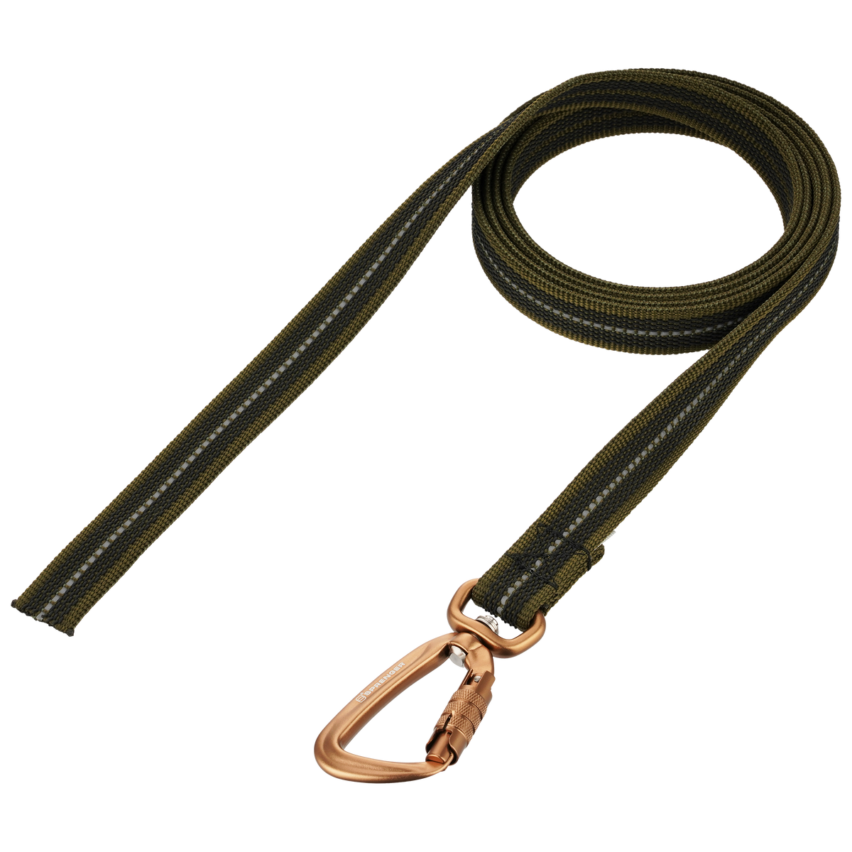 Rubberized Nylon Dog Leash without Hand Strap