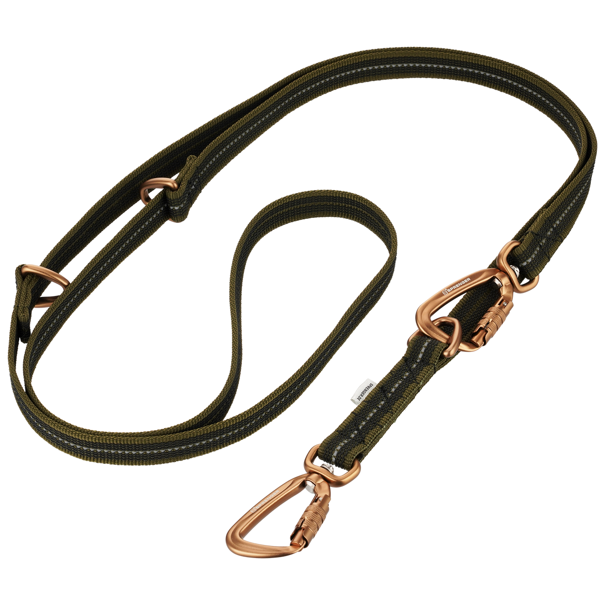 Rubberized Nylon Dog Leash, 3-times Adjustable