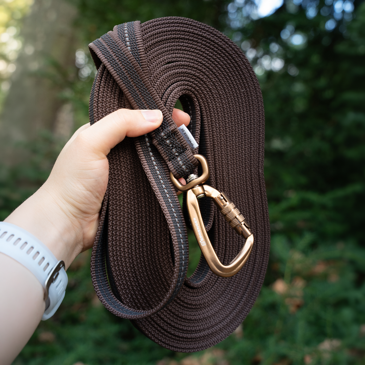 Rubberized Tracking Leash with Hand Strap