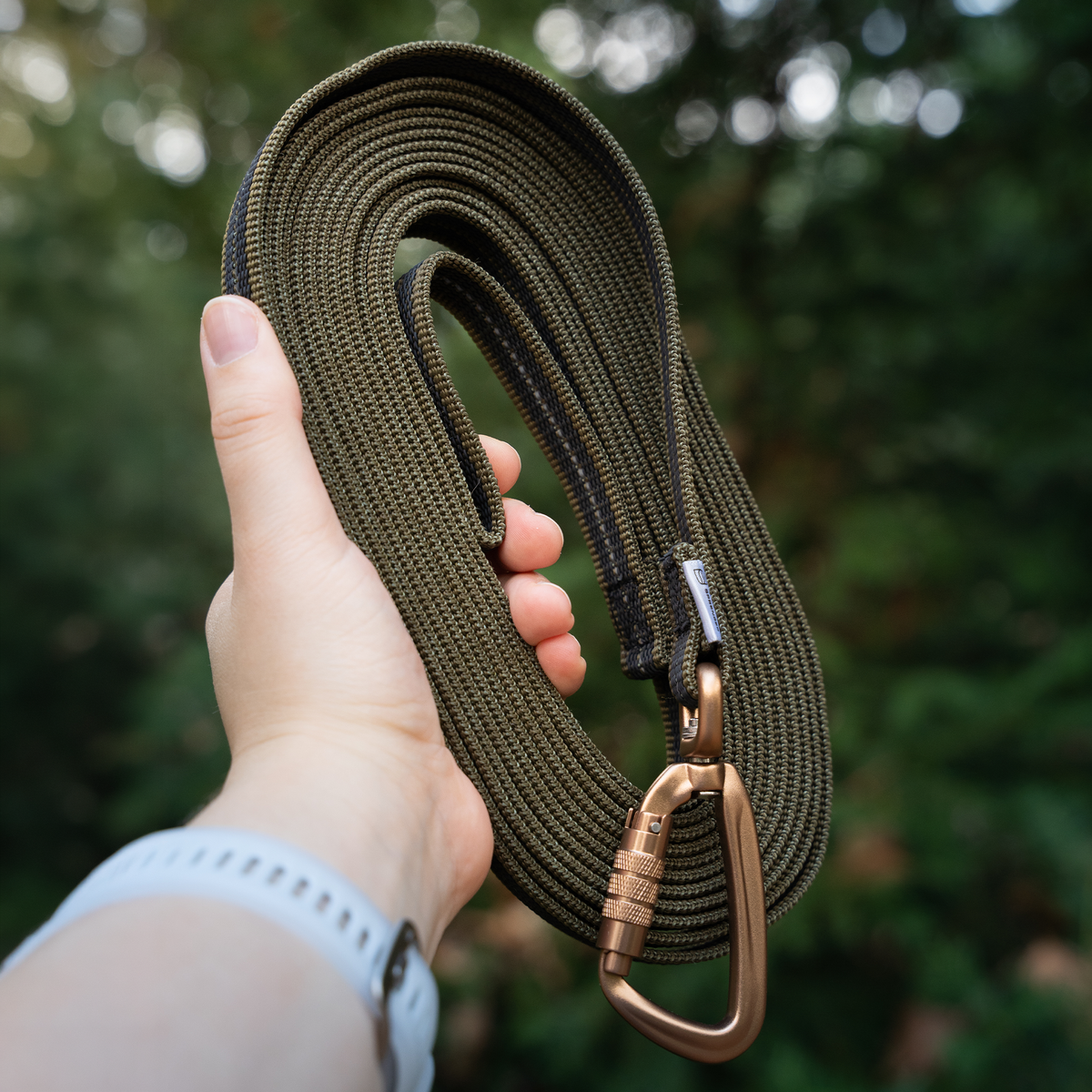 Rubberized Tracking Leash with Hand Strap