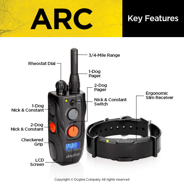 DOGTRA ARC E Collar Remote Training System (Medium output with 3/4 mile range)