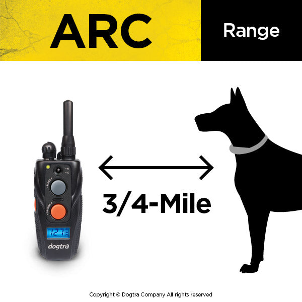 DOGTRA ARC E Collar Remote Training System (Medium output with 3/4 mile range)