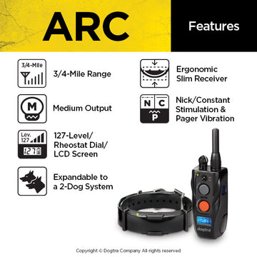 DOGTRA ARC E Collar Remote Training System (Medium output with 3/4 mile range)