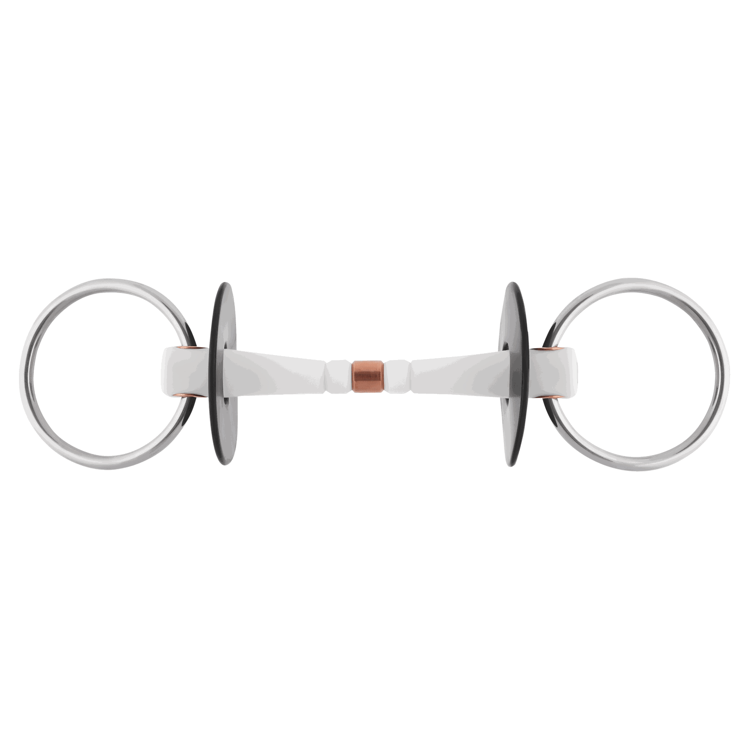 NATHE Loose Ring Snaffle Bit - Flexible with Copper Middle Link