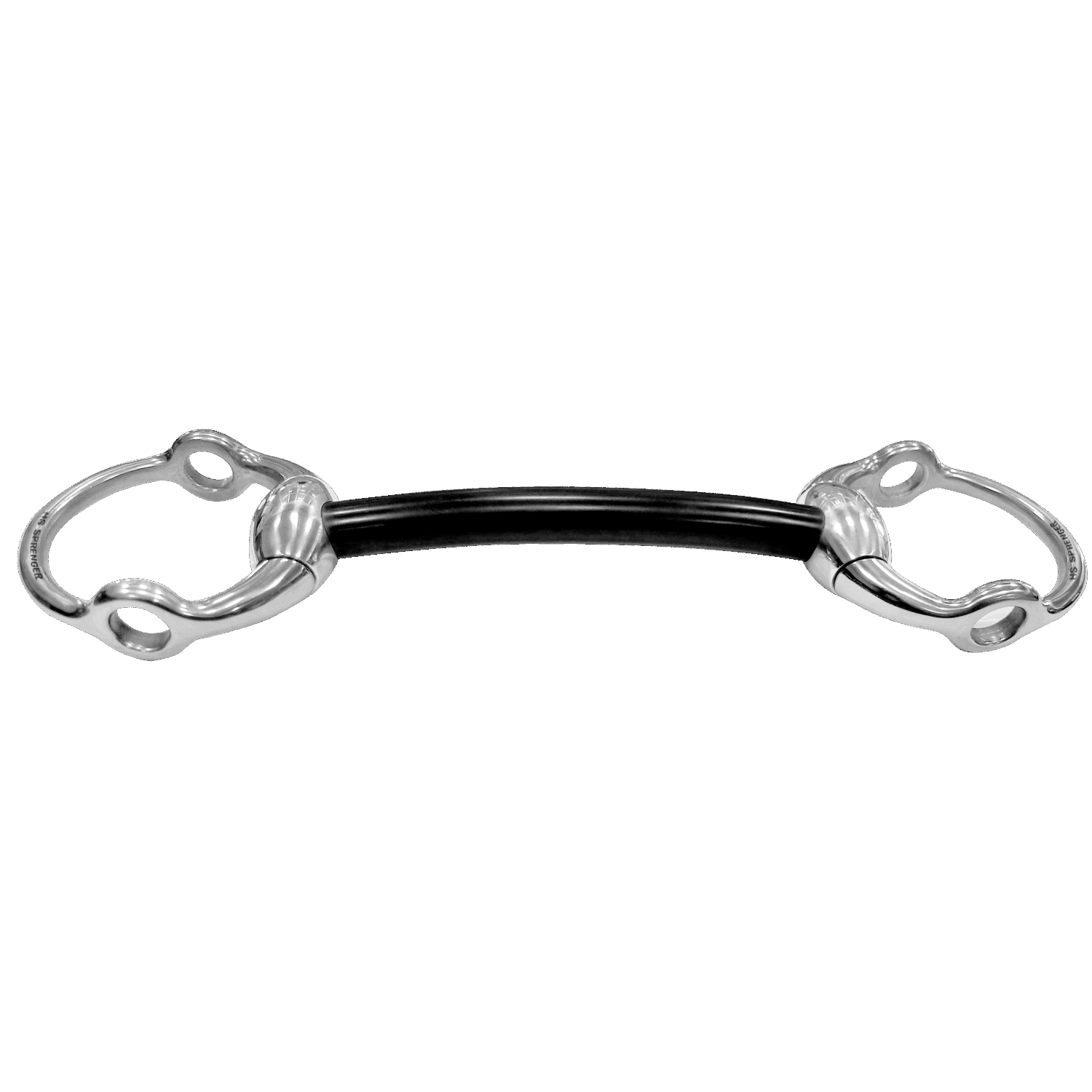 Eggbutt Mullen Mouth Gag Bit - Hard Carbon with Stainless Steel Cheek Pieces