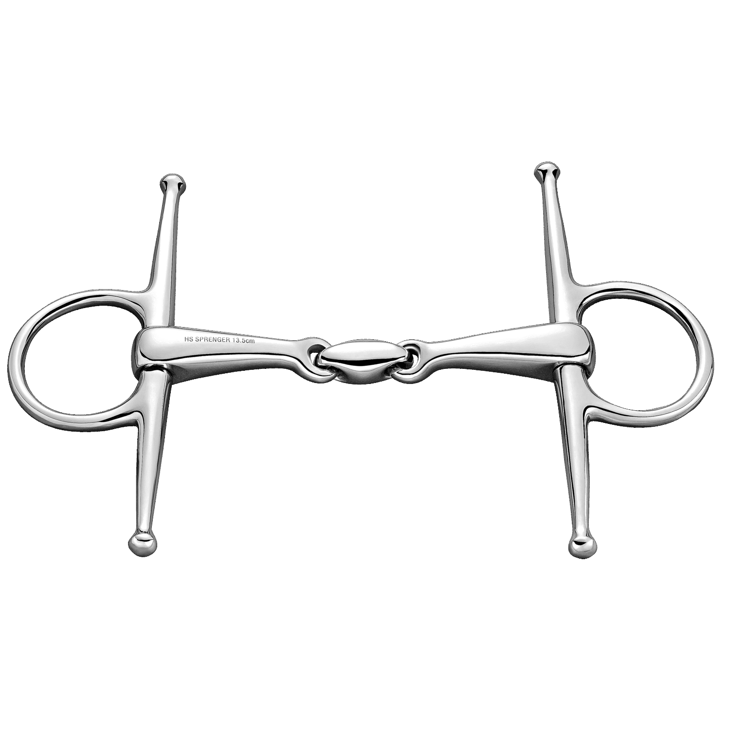 Stainless Steel Full Cheek Snaffle Bit (Double-Jointed)