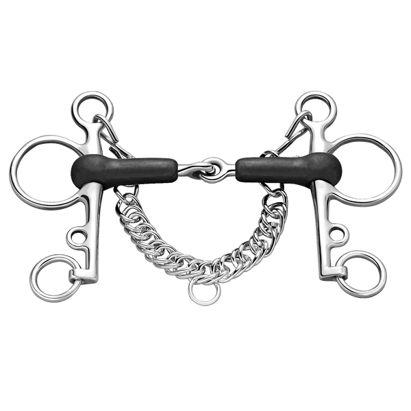 Mors De Cheval Ancien Style Showman - Acier Gravé Marron Avec Centre Mors De Cheval Ancien Style Showman - Acier Gravé Marron Avec Centre