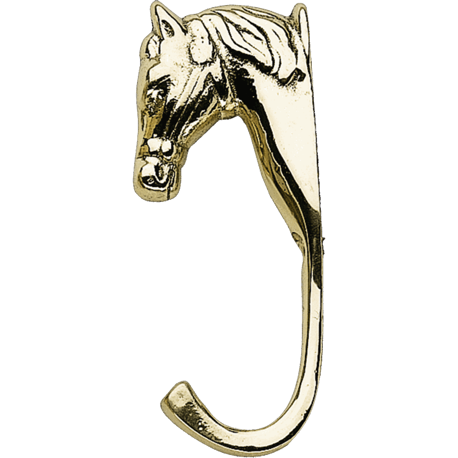 Brass-polished Horse Head Hanger