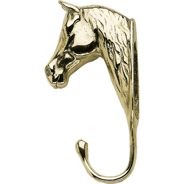 Brass-polished Horse Head Hanger